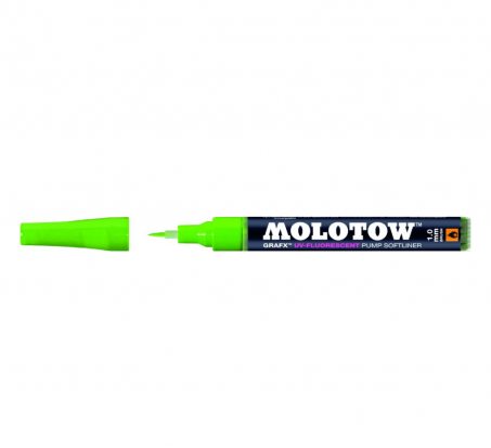 Маркер-кисть Molotow "Grafx" UV 1мм флуор. Зеленый sela